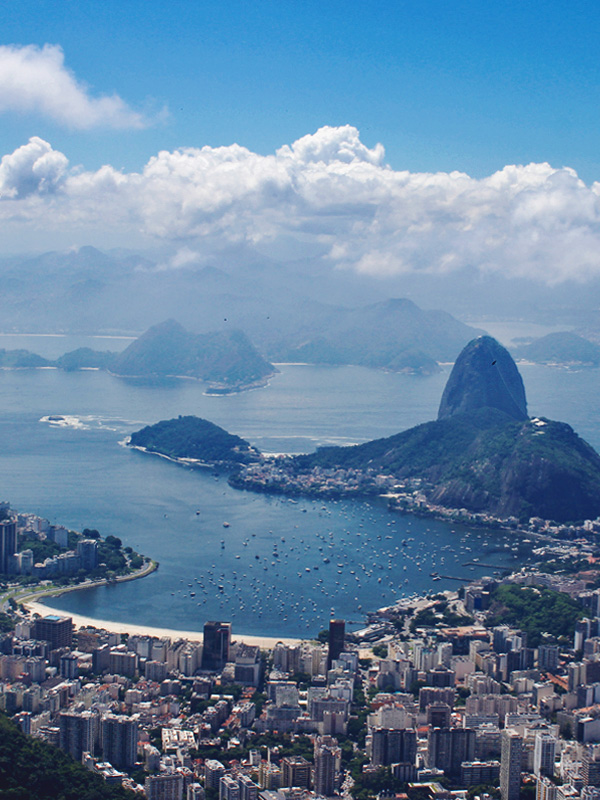 Rio de Janeiro mit Zuckerhut in Brasilien